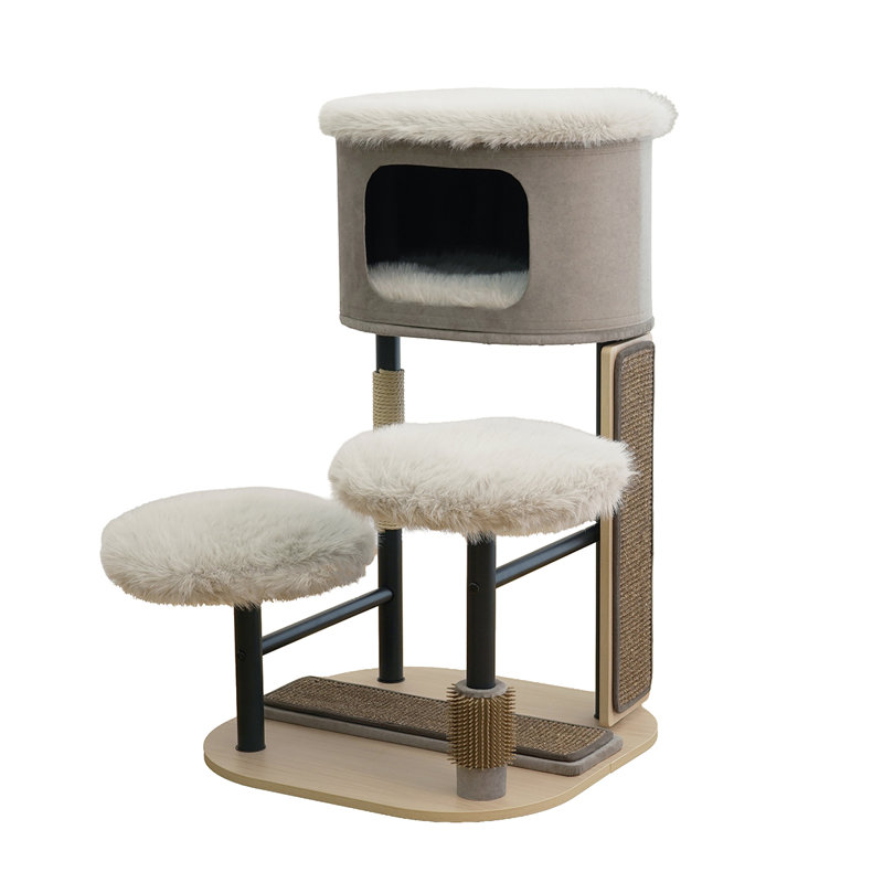 PetPals 36.6" Cat Tree with Condo and Rubber Groomer