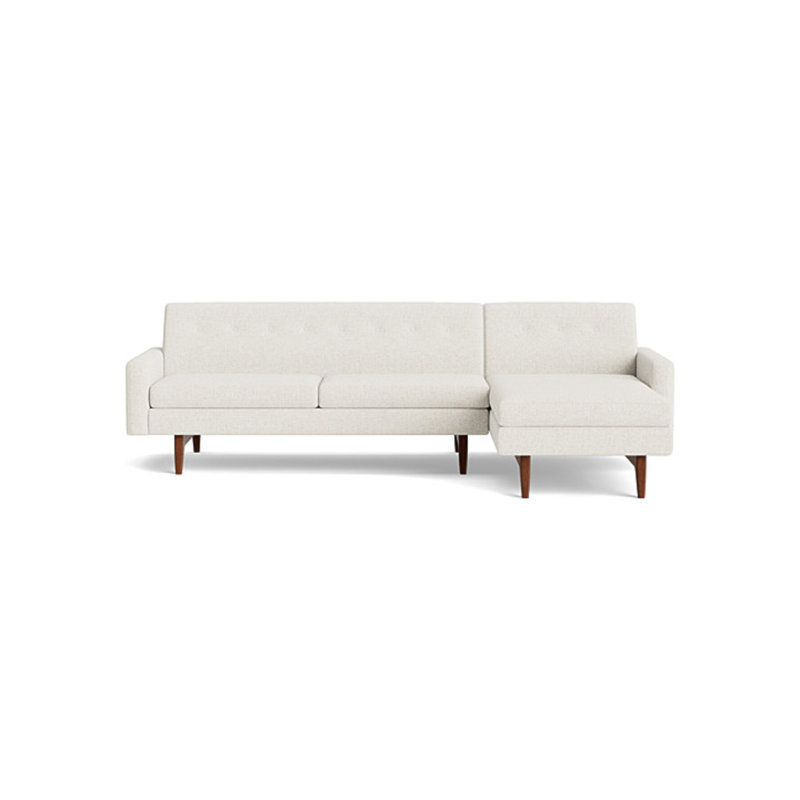 Tyler Chaise Sectional, Performance Weave - Carrot, Right Hand Facing