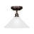 Eilif Vintage 1 Light Semi-Flush Shown In Dark Granite Finish With 12" Italian Bubble Glass