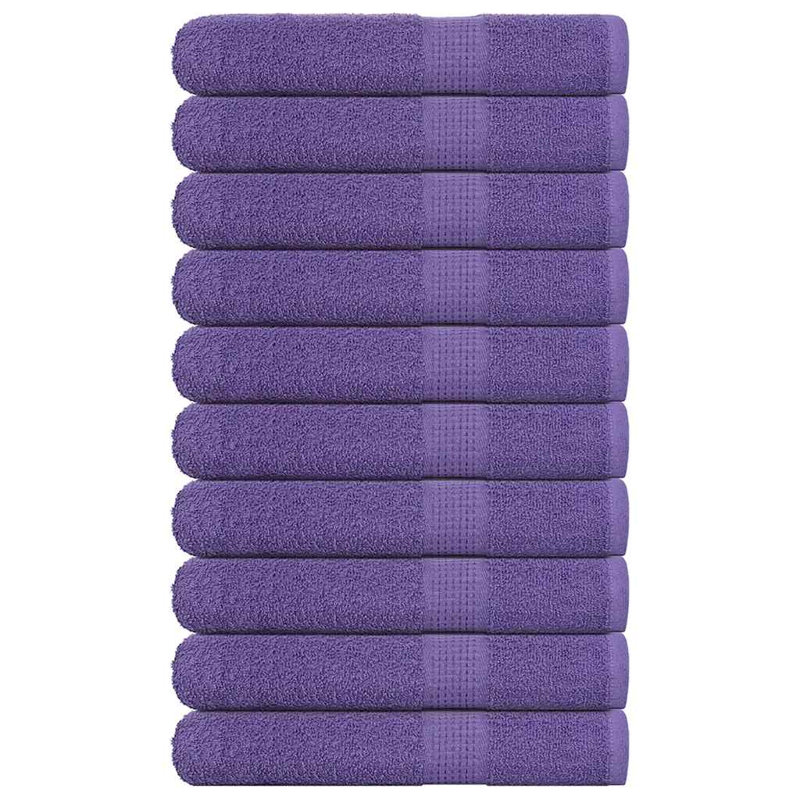 Sawiki 100% Cotton Bath Towels, Purple, Bath Towel - 10 Pack