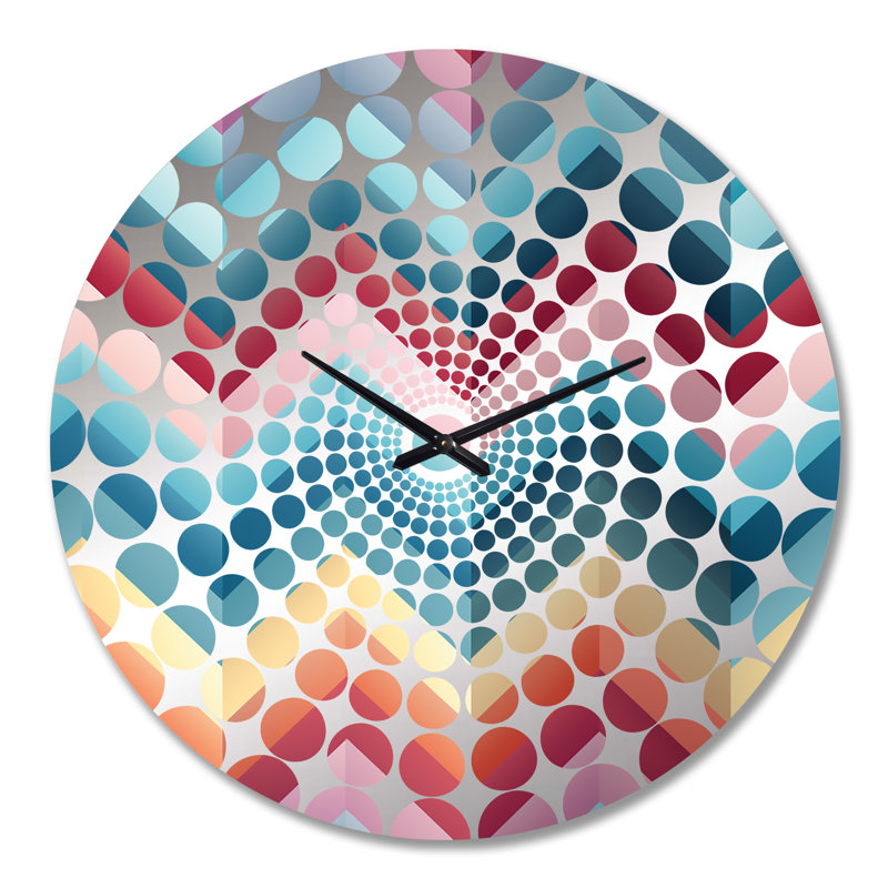 Multicolor Urban Geometry Chevron Pattern - Chevron  Wall Clock, Grand