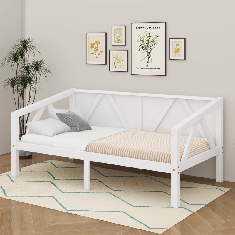 Lit de jour, Lit simple, Blanc