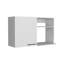 Armoire de rangement murale empilable H 24 po, deux tablettes internes, deux tablettes de rangement externes, une porte, blanc
