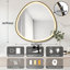 Miroir de salle de bain moderne à DEL avec gradateur tactile antibuée - lumière chaude / naturelle / froide, verre incassable, fixation murale facile