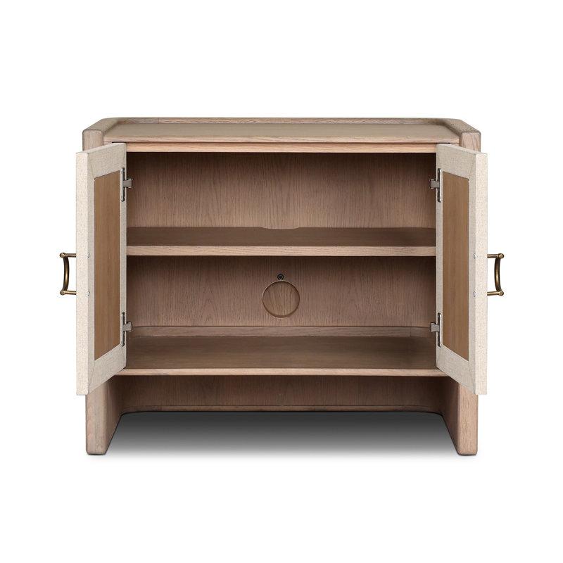 KIRAN Nightstand, White/Natural