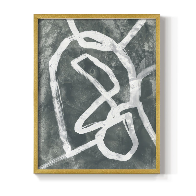 «Chalk Line II», reproduction encadrée - bois massif, H 15 po x l 12 po, Cadre doré
