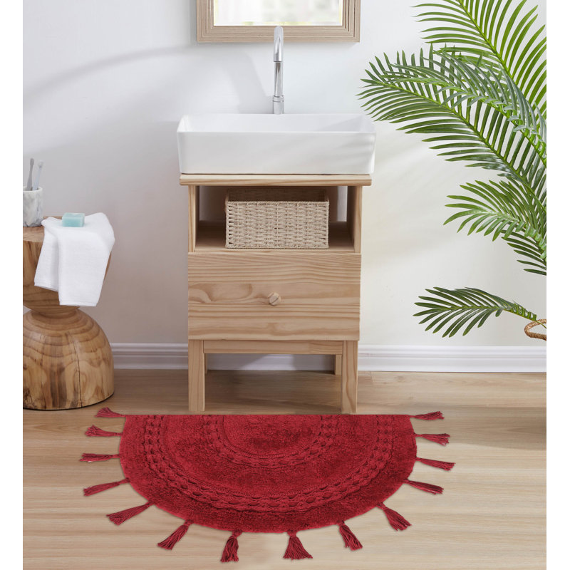 Tapis pour salle de bain Abinash, Vin rouge