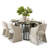 6 - Person Dining Table Sets With Extendable Table & 6 Upholstered Waterproof Chairs-1262904836