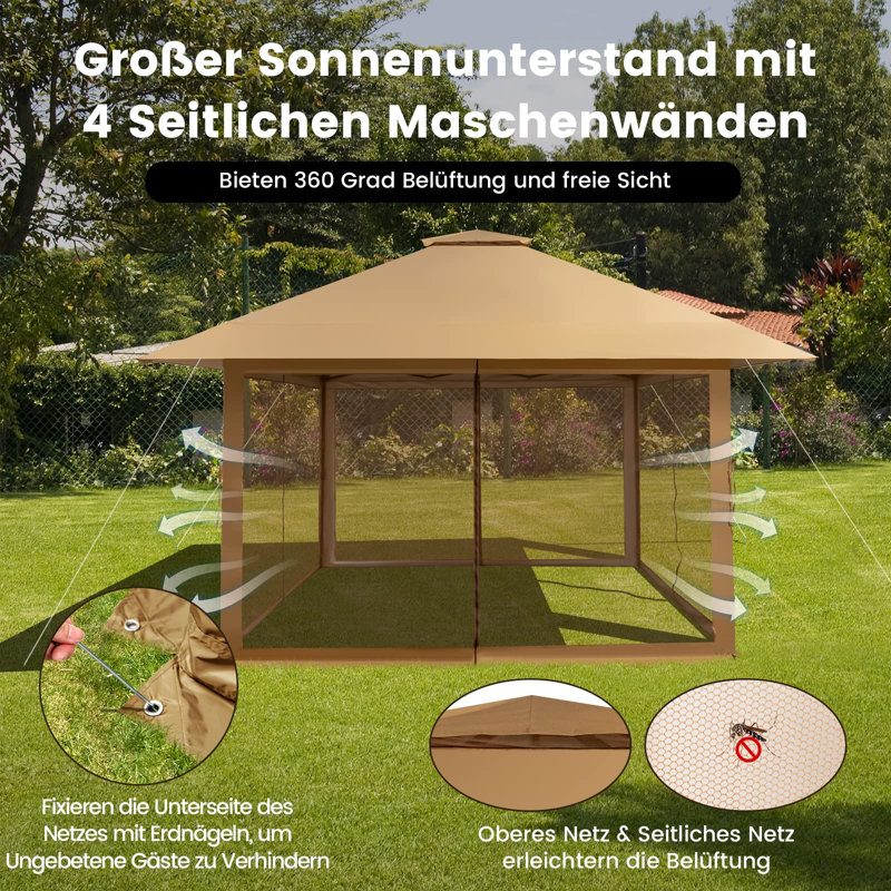 Pavilion Garden Pavilion Folding Pavilion, Brown