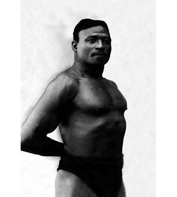 Bodybuilder's Shadowed Torso' Photographic Print