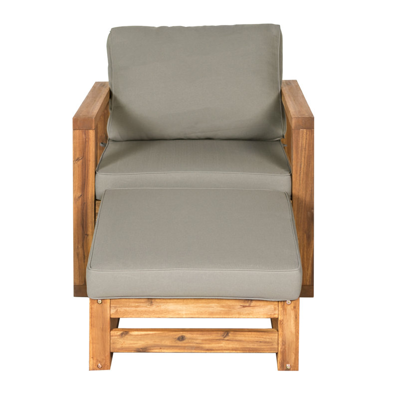 Abhishek Outdoor Lounge Chair with Ottoman