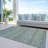 Machine Washable Indoor/Outdoor Claudian ACN1644 Teal Rug-109536043