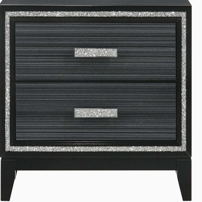 Weathered Black 2-drawer Nightstand