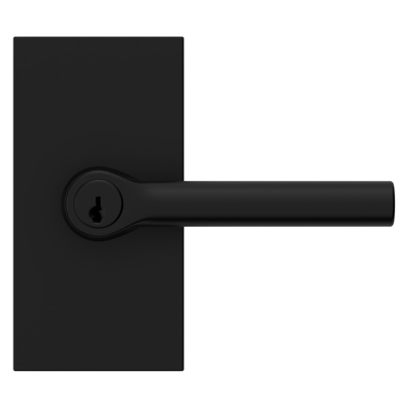 Satin Black Entry Door Lever