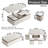 Modern Lift Top Coffee Table with 4 Stools,Extendable Center Table for Living Room,Dining Room,Office