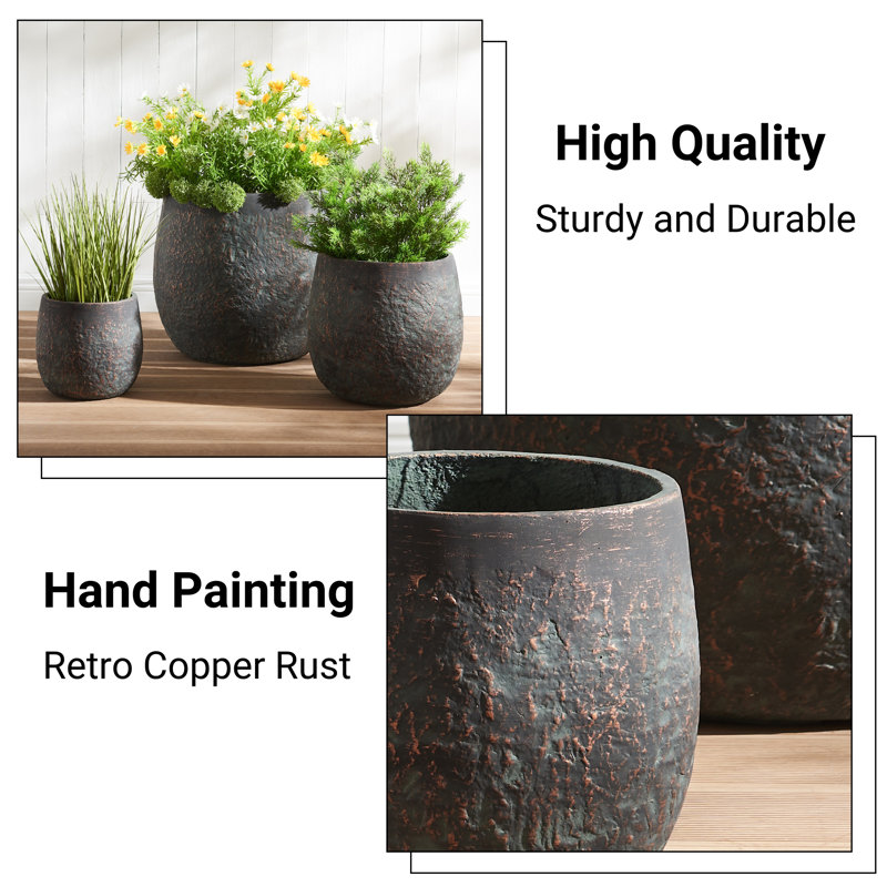 Weathered Concrete Tall Planter