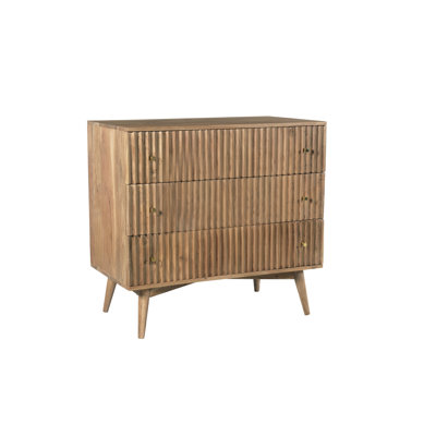 Gerbiorn Solid Wood 85cm W 3 - Drawer Chest of Drawers