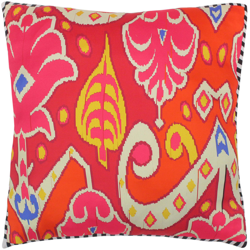 Bohemian Silk Silk Reversible Throw Pillow