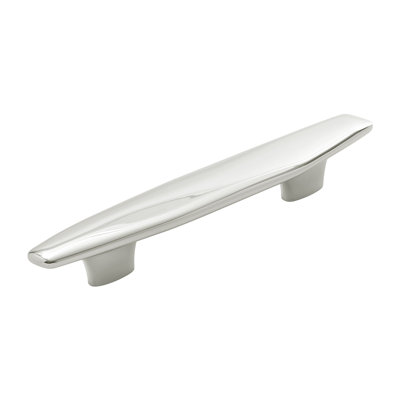 Pebble Collection Bar Pull - 3-3/4" & 5-1/16" Center to Center Cabinet Pull Polished Nickel - Transitional Hardware for Drawers & Cabinets