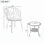 Ensemble de loisirs d'extérieur avec chaises en rotin et table en verre pour différentes cours-1727585606-1727585610