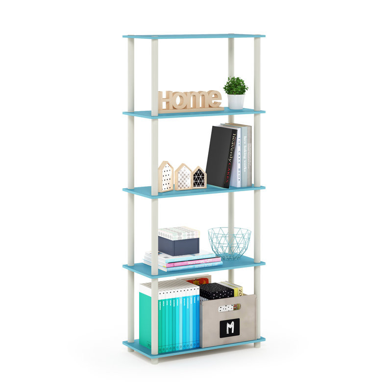 Heslin 23.58'' W Manufactured Wood Shelving Unit, Light Blue/White