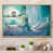 Toile naturelle avec cadre flottant