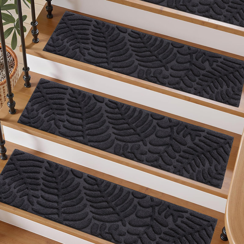 Non-Slip Stair Tread, Rectangle 22.9cm x 76.2cm, Dark Grey
