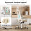 Chaise de bureau ergonomique, chaise de bureau avec appui-tête, chaise d'ordinateur à haut dossier avec accoudoirs et support lombaire réglable pour la salle d'étude de bureau à domicile-1006702894-1006702895