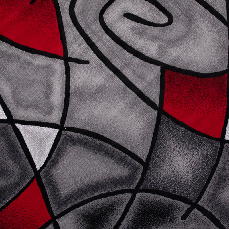 Sioar Abstract Indoor Rug, Round 7'