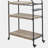 Oak and dark sand double service trolley