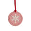 Festive Snowflake Ornament, Pink & White