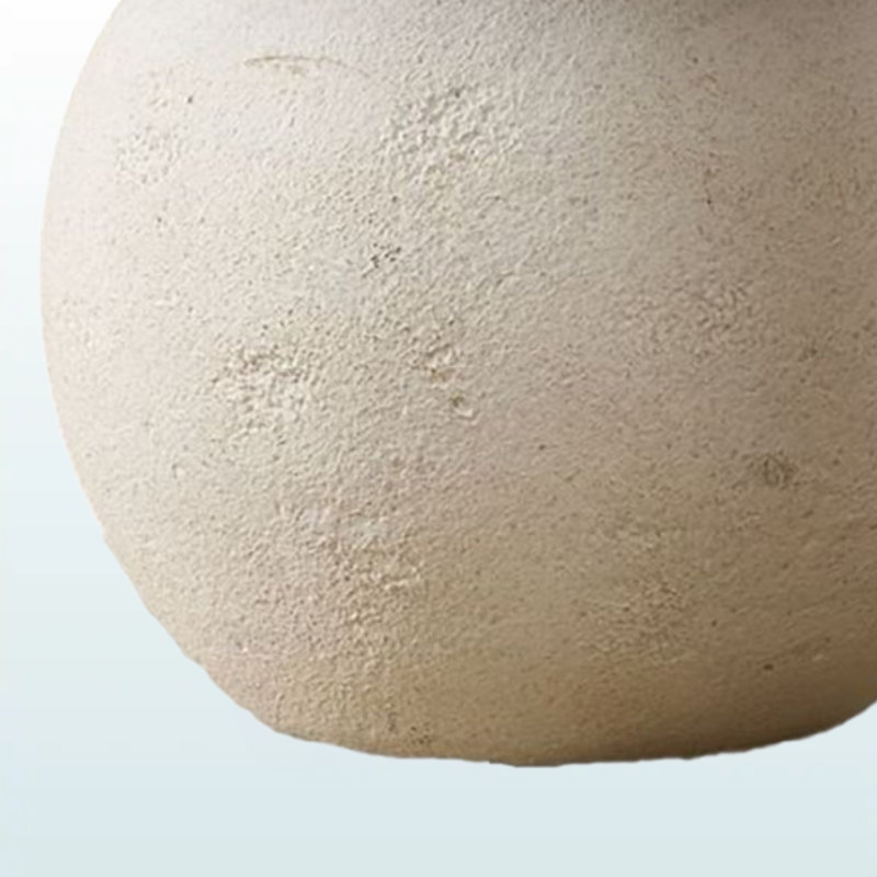 Lampe de table Galvin Moder Lighting ivoire en béton avec abat-jour crème, H 15,27 po x l 9,35 po x P 9,35 po