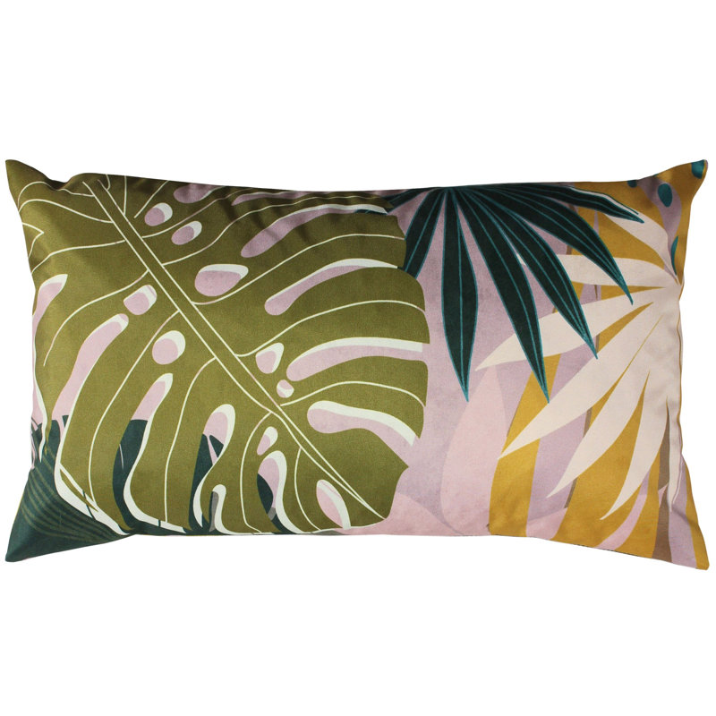 Indoor / Outdoor Floral Rectangular Lumbar Cushion Cover