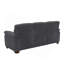 Canapé rétro à trois places avec coussins capitonnés moelleux et accoudoirs doucement roulés, combinant un style intemporel et une assise confortable