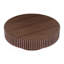 Petite table basse ronde de 31,49 po pour appartement, table basse de salon moderne avec piédestal robuste, noyer-1410346272-1410346285