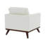 Fauteuil d'appoint Khadeshia en cuir, style moderne du milieu du siècle – Structure en bois de bouleau massif, mousse haute densité et ressorts ensachés, capacité de charge de 136 kg (300 lb), idéal pour le salon, la chambre ou un bureau de direction.-1609913851