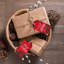  Étiquettes de cadeau de Noël, étiquettes de joyeux Noël, poinsettias des Fêtes, paquet de 60