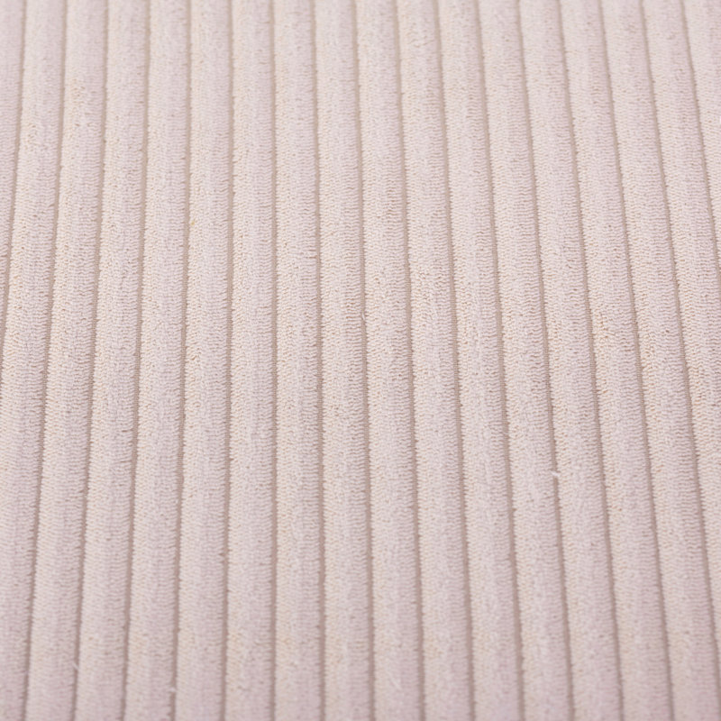 Roy Baber Upholstered Ottoman, Pink Microsuede Fabric