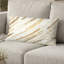 Coussin à rayures - Coussin à imprimé campagne brun et jaune-125946333