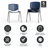 Oliverson Plastic Stacking Lobby Chairs with Perforated Backs-848270528