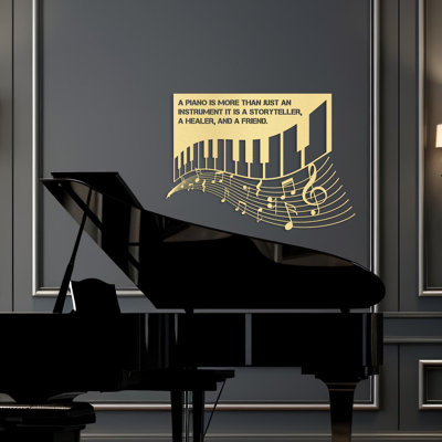 Piano Metal Wall Art, A Piano is a Storyteller Sign, Music Quote Decor, Musician Gift, Pianist Gift, Music Room Metal Wall Hanging