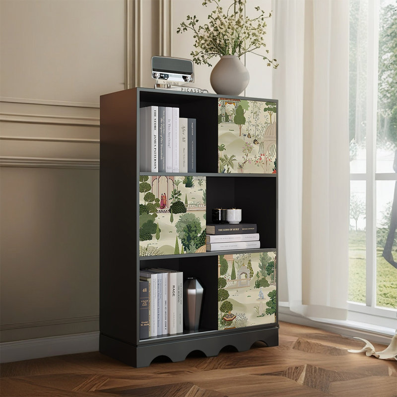 Bibliothèque moderne et minimaliste multifonctionnelle en bois