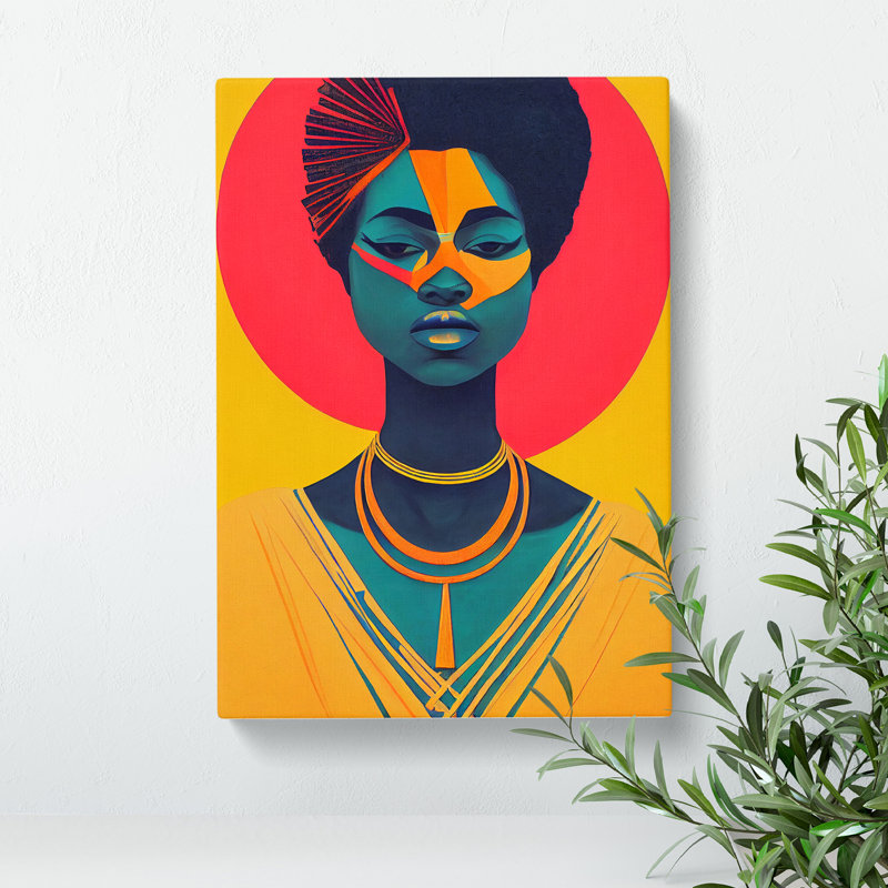 Bold Woman Abstract - Wall Art, Wrapped Canvas, 50cm H x 35cm W x 3cm D, No Matte