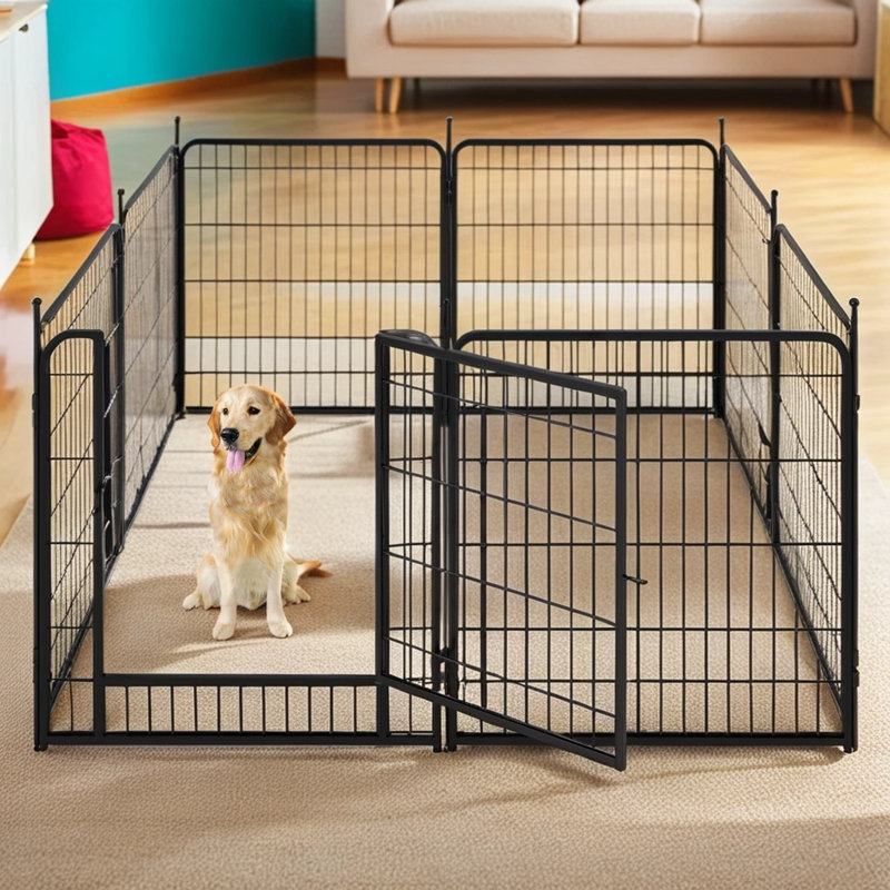 31.72'' H 8 Panel Iron Pet  Playpen