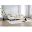 Lit de jour rembourré en velours beige Elena-711057739