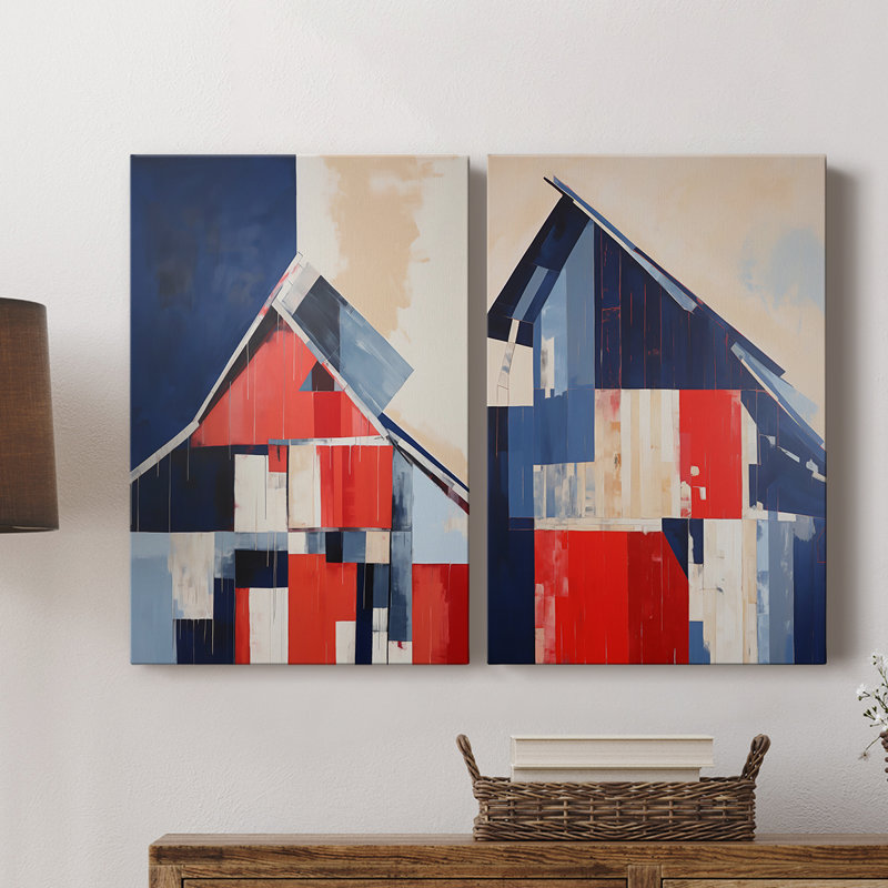 Paysages série CXVII - Toile tendue avec châssis de qualité supérieure - Prêt à être accroché