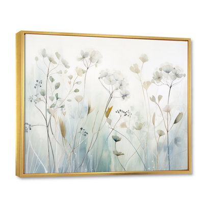 «Blue Botanical Oasis I - Abstract Botanicals», art mural