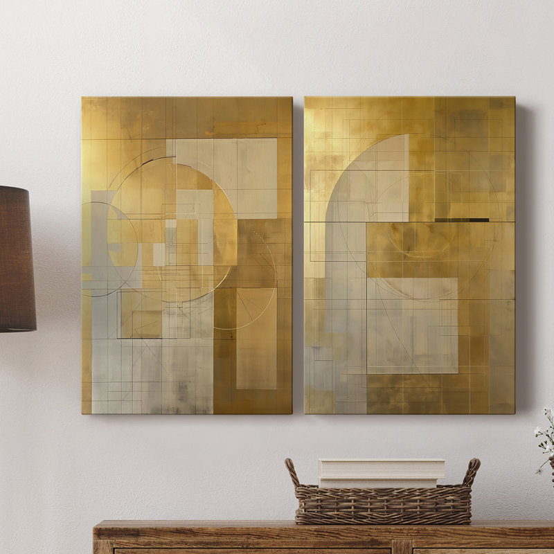 ABSTRACT Series C III - Toile tendue avec châssis de qualité supérieure - Prêt à être accroché, H 18 po x l 24 po