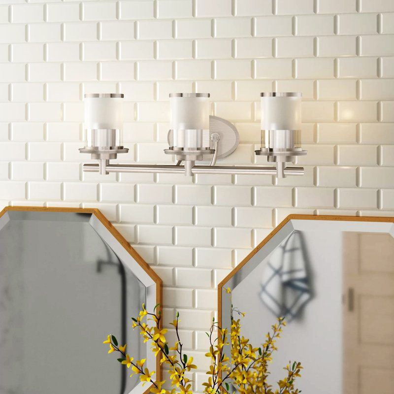 Davis 3 - Light Dimmable Vanity Light, Satin Platinum