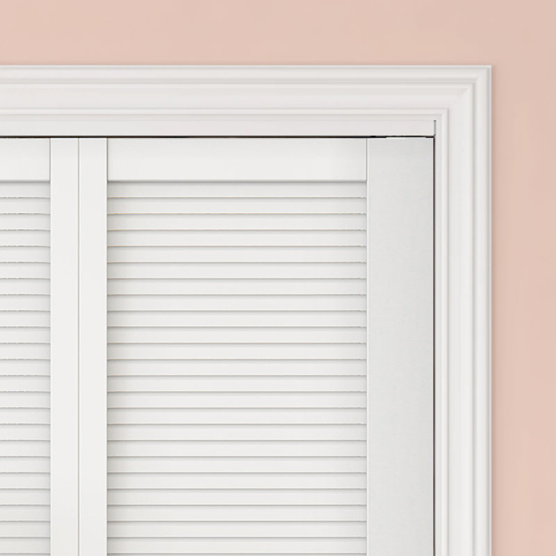 Demi-porte pliante à deux volets, convient aux ouvertures standard de 80 po, porte de placard pliante blanche avec trousse de quincaillerie, panneau de fibres à densité moyenne à 2 panneaux ventilés, idéal pour la lessive, la chambre à coucher ou le garde-manger
